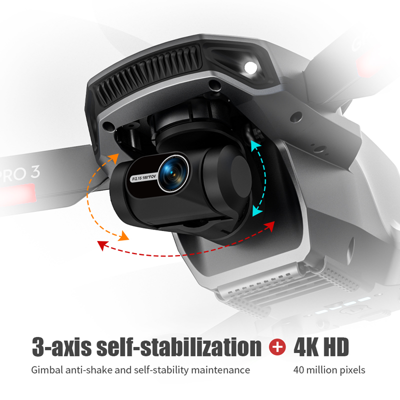 L106 Pro 3 Drone 5G WIFI FPV F - Drone Gimbal 3 Axis 评论和价格