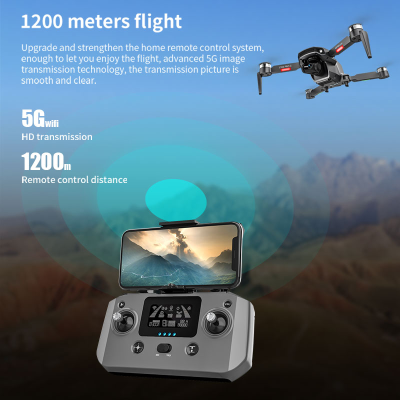 L106 Pro 3 Drone 5G WIFI FPV F - Drone Gimbal 3 Axis 评论和价格