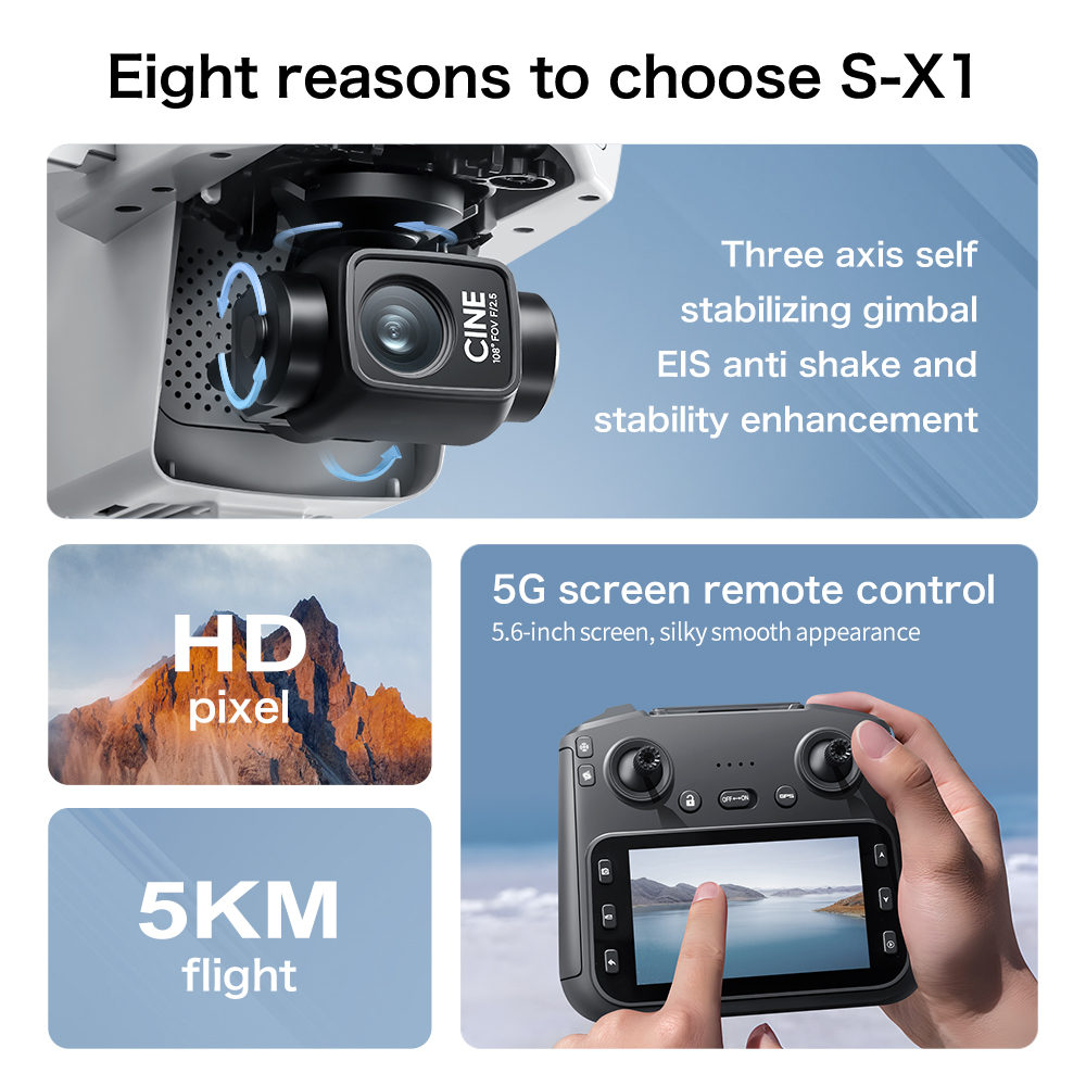 Top Deal S-X1 MAX GPS Drone 3  - Drone Gimbal 3 Axis 评论和价格